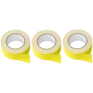 imageRockville 3 Rolls Pro AudioStage Wire Rock Gaff Yellow Gaffers Tape 2quot x100 Ft