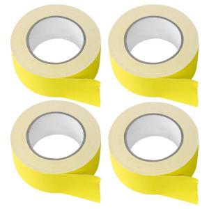 imageRockville 4 Rolls Pro AudioStage Wire Rock Gaff Yellow Gaffers Tape 2quot x100 Ft