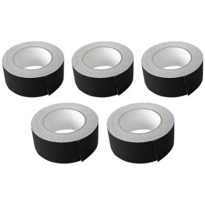 imageRockville 5 Rolls Pro AudioStage Wire Rock Gaff Black Gaffers Tape 2quot x100 Ft