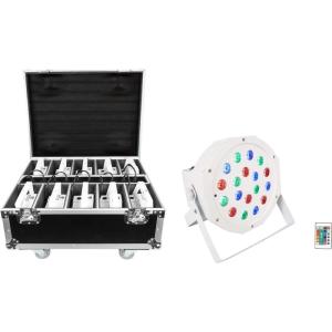 imageRockville BATTERY PAR PACK 50 WHITE 20W Rechargeable Wash Lights 10 RGB Color Mixing Wireless DMX Remote Included for DJs and Event LightingWhite