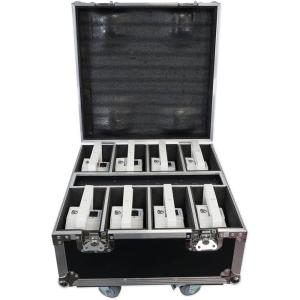 imageRockville Battery PAR Pack 61 White 8 6W RGBWAUV Wash LightsCharging Case Rechargeable Wireless DMX Remote Included Long Battery Life for DJs and Event LightingWhite