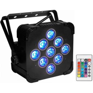 imageRockville Best PAR 60 60W Rechargeable Par Can Wash Light 24GHz Wireless DMX RGBWAUV 13200 mAh Battery Compact for DJs and Events