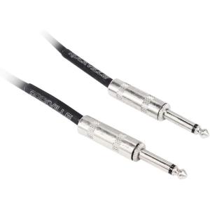 imageRockville RCGT30B 3ft 14 TS to 14 TS Instrument Cable NickelPlated Connectors OFC Conductors for Guitarists and Studio Musicians