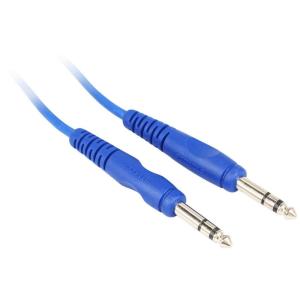 imageRockville RCTR103O 3ft 14 TRS to 14 TRS Balanced Cable 100 Copper NoiseFree Audio Durable Orange PVC Flexible Design for Musicians and Studio RecordingBlue