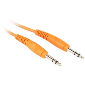 imageRockville RCTR103O 3ft 14 TRS to 14 TRS Balanced Cable 100 Copper NoiseFree Audio Durable Orange PVC Flexible Design for Musicians and Studio RecordingOrange