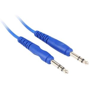 imageRockville RCTR106Y 6ft 14 TRS to 14 TRS Cable 100 Copper Yellow Durable PVC Jacket LowNoise Shielding for Musicians and Studio EngineersBlue
