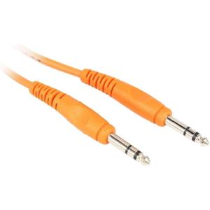 imageRockville RCTR106Y 6ft 14 TRS to 14 TRS Cable 100 Copper Yellow Durable PVC Jacket LowNoise Shielding for Musicians and Studio EngineersOrange