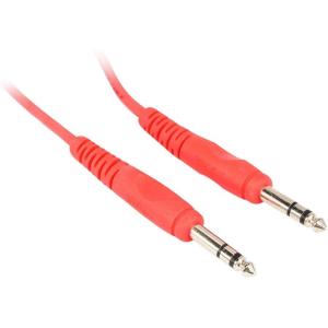 imageRockville RCTR106Y 6ft 14 TRS to 14 TRS Cable 100 Copper Yellow Durable PVC Jacket LowNoise Shielding for Musicians and Studio EngineersRed