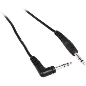 imageRockville RCTR110RB 10ft Nickel Plated 14quot TRS Right Angle to Straight Cable OxygenFree Copper OFC Shielding Durable PVC for Studio and Live Audio