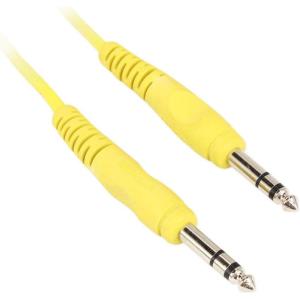 imageRockville RCTR110Y 10ft 14 TRS to 14 TRS Cable 100 Copper Yellow Jacket NoiseFree Durable HighFidelity for Studio Musicians and Live Sound