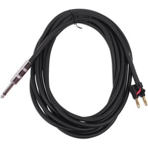 imageRockville RCXBN15 15ft 14quot to Banana Speaker Cable 16 Gauge 100 Copper Durable PVC Jacket Flexible Design for Home Theater Studio and DJ Systems