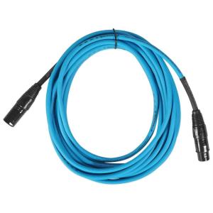 imageRockville RCXFM20EB 20ft XLR Female to Male Microphone Cable 100 Copper Shielded Design Durable PVC Jacket Flexible Length Perfect for Musicians and Studio RecordingBlue