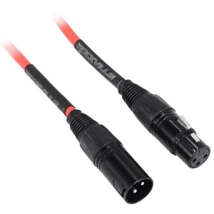 imageRockville RCXFM3PBL 3ft Female to Male REAN XLR Mic Cable 100 Oxygen Free Copper Durable Strain Relief Blue High Signal Clarity for Musicians and PodcastersRed