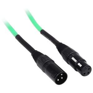 imageRockville RCXFM3PBL 3ft Female to Male REAN XLR Mic Cable 100 Oxygen Free Copper Durable Strain Relief Blue High Signal Clarity for Musicians and Podcastersgreen