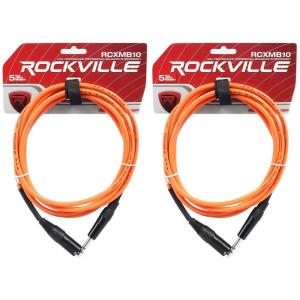 imageRockville RCXMB10BL 10ft Male REAN XLR to 14 TRS Cable 100 Copper Durable PVC Jacket Blue for Musicians and Live SoundORANGE