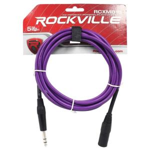 imageRockville RCXMB10BL 10ft Male REAN XLR to 14 TRS Cable 100 Copper Durable PVC Jacket Blue for Musicians and Live SoundPurple