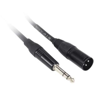 imageRockville RCXMB6B 6ft Male XLR to 14quot TRS Cable 100 Copper 90 OFC Shield Black Nickel REAN Connectors Durable for Studio and Live SoundBLACK
