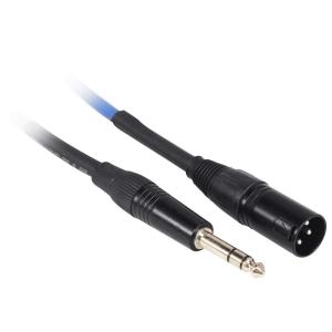 imageRockville RCXMB6B 6ft Male XLR to 14quot TRS Cable 100 Copper 90 OFC Shield Black Nickel REAN Connectors Durable for Studio and Live SoundBlue