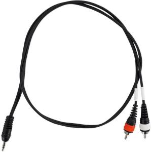 imageRockville RNRMR3 35mm TRS to Dual RCA Cable 3ft 100 Copper Durable NoiseFree Perfect for DJs and Home Audio3 Foot
