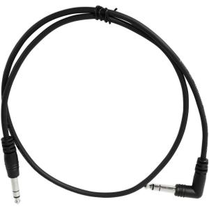 imageRockville RNTR103RB 3ft 14quot TRS Right Angle to Straight Cable OxygenFree Copper 90 OFC Spiral Shield NickelPlated Connectors Durable PVC Jacket for Musicians and DJs