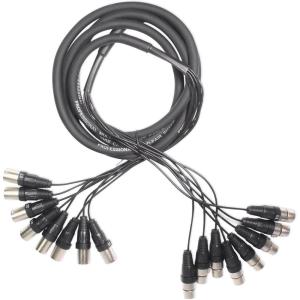 imageRockville SX810 8 Channel 10 Foot XLR Snake Cable Female to Male Durable Build TangleFree Design for Live Sound and Studio Recording