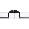 imageRockville RFAAC 112x48 DJ Event Facade 7lb Aluminum Frame Booth 360Degree Panel Rotation FireRetardant Scrims Foldable Design for Mobile DJs and Event PlannersWhite