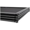 imageRockville RFAAC 112x48 DJ Event Facade 7lb Aluminum Frame Booth 360Degree Panel Rotation FireRetardant Scrims Foldable Design for Mobile DJs and Event PlannersBlack