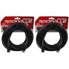 imageRockville 2 RDX3M50 50 Foot 3 Pin DMX Lighting Cables 100 OFC Female to Male