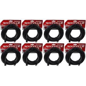 imageRockville 8 RDX3M50 50 Foot 3 Pin DMX Lighting Cables 100 OFC Female to Male