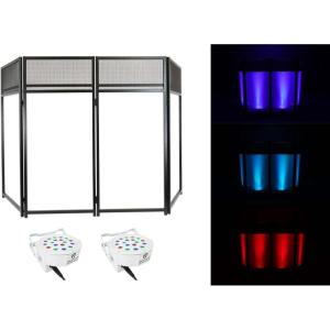 imageRockville ROCKBOOTH Outdoor Backyard Party Pro DJ Booth Facade2 Scrims2 Lights