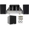 imageRockville BluTube Bluetooth Tube Amplifier65quot Black Bookshelf Speakers8quot Sub