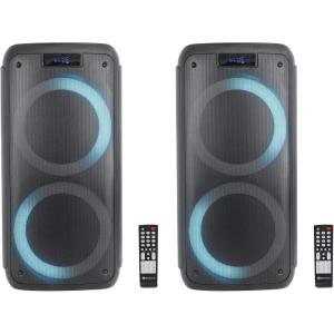 imageRockville 2 Rock Party 8 Dual 8quot Wireless Linking Battery Powered Speakers