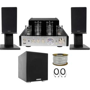 imageRockville BluTube Bluetooth Tube AmplifierBlack Bookshelf SpeakersStandsSub