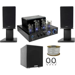 imageRockville BluTube LED Bluetooth Tube AmplifierBookshelf SpeakersStands8quot Sub