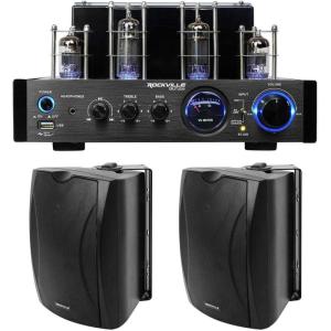 imageRockville BluTube LED Tube Amplifier Home Bluetooth Receiver2 65quot Speakers