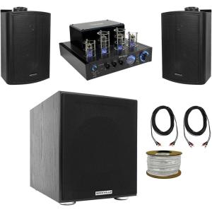 imageRockville BluTube LED Tube AmplifierHome Theater Bluetooth StereoSpeakersSub