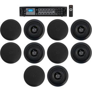 imageRockville Home Audio System10 525quot Black BedroomLiving RoomBathroom Ceiling Speakers