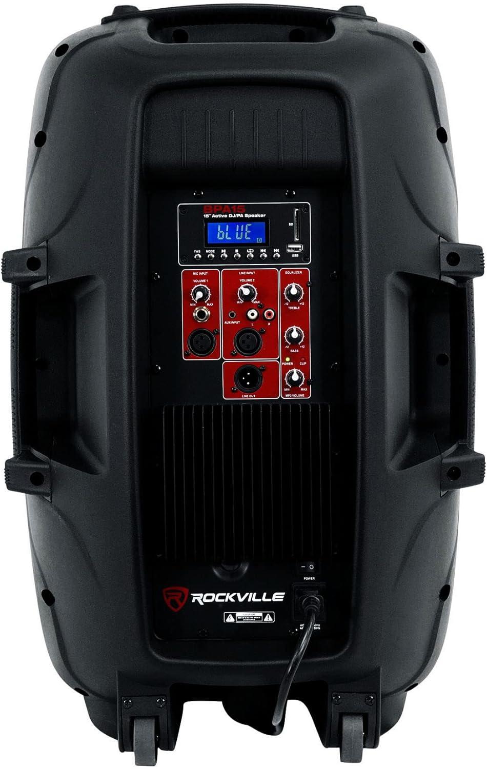 image2 Rockville BPA15 15quot Bluetooth 1600w DJ PA SpeakersWeatherproof Speaker Bags