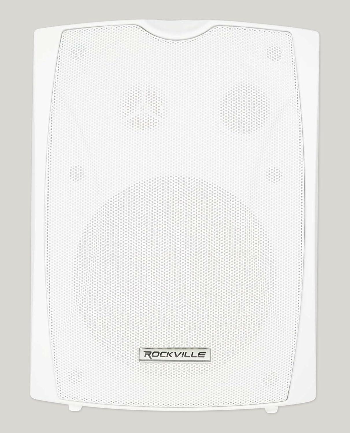 imageRockville 10 WET6W 70V 65quot IPX55 White Commercial IndoorOutdoor Wall Speakers