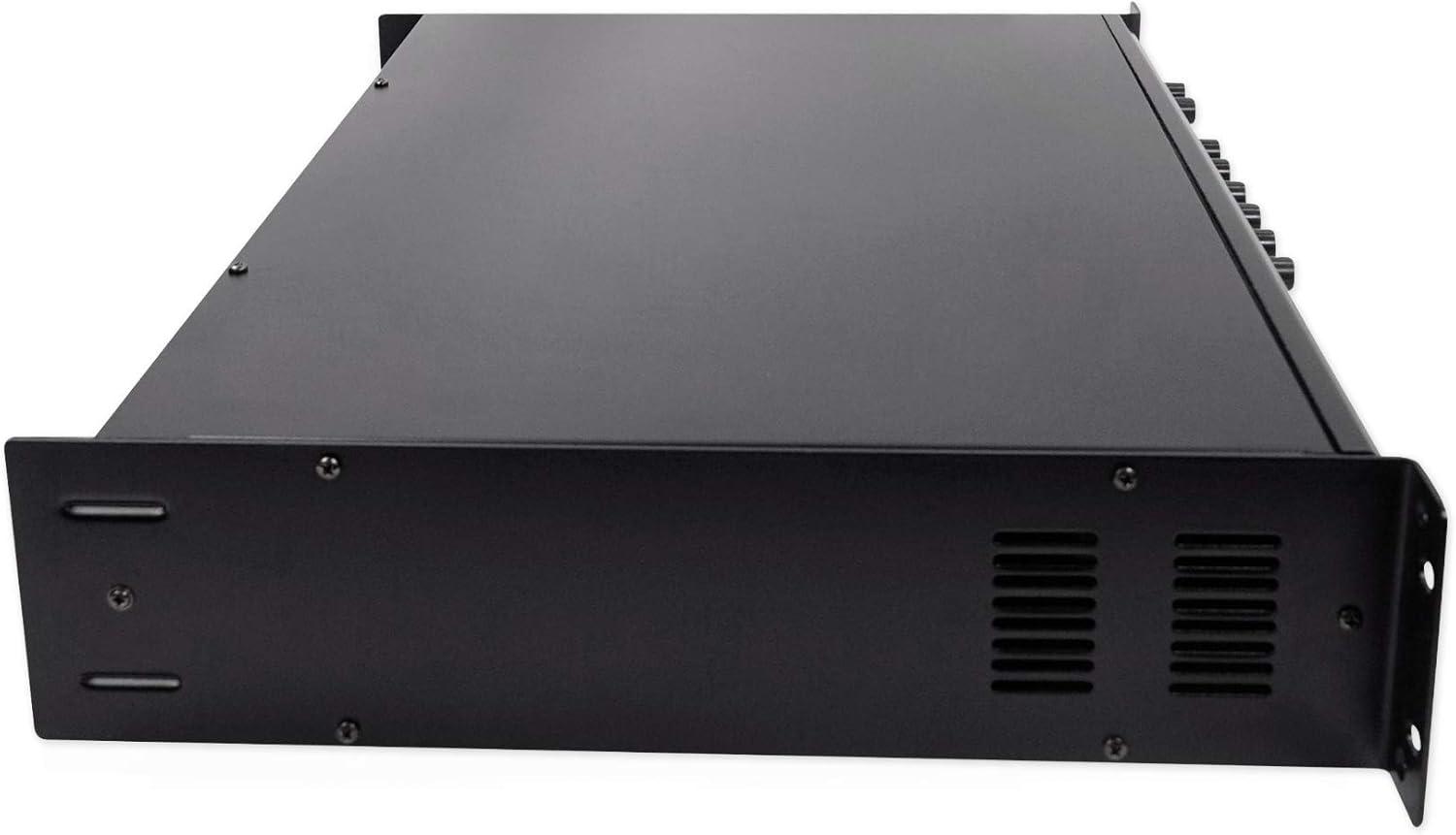 imageRockville RCS1806 180W 6Zone 70v Commercial Amplifier Bluetooth USBSDRCA Mic Optical Inputs FM for RestaurantsOffices