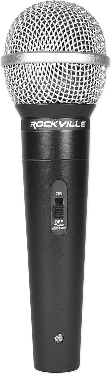 imageRockville RMC3PK Dynamic Microphones 3 Pack UniDirectional Metal Build XLR Clear Sound Low Background Noise Durable Case for Vocals Instruments DJs