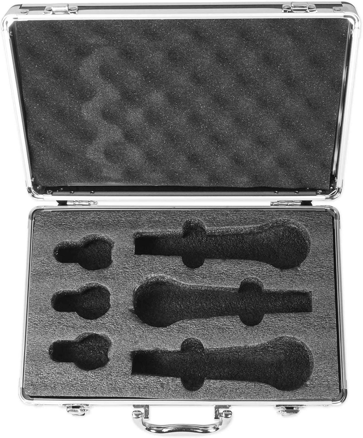 imageRockville RMC3PK Dynamic Microphones 3 Pack UniDirectional Metal Build XLR Clear Sound Low Background Noise Durable Case for Vocals Instruments DJs