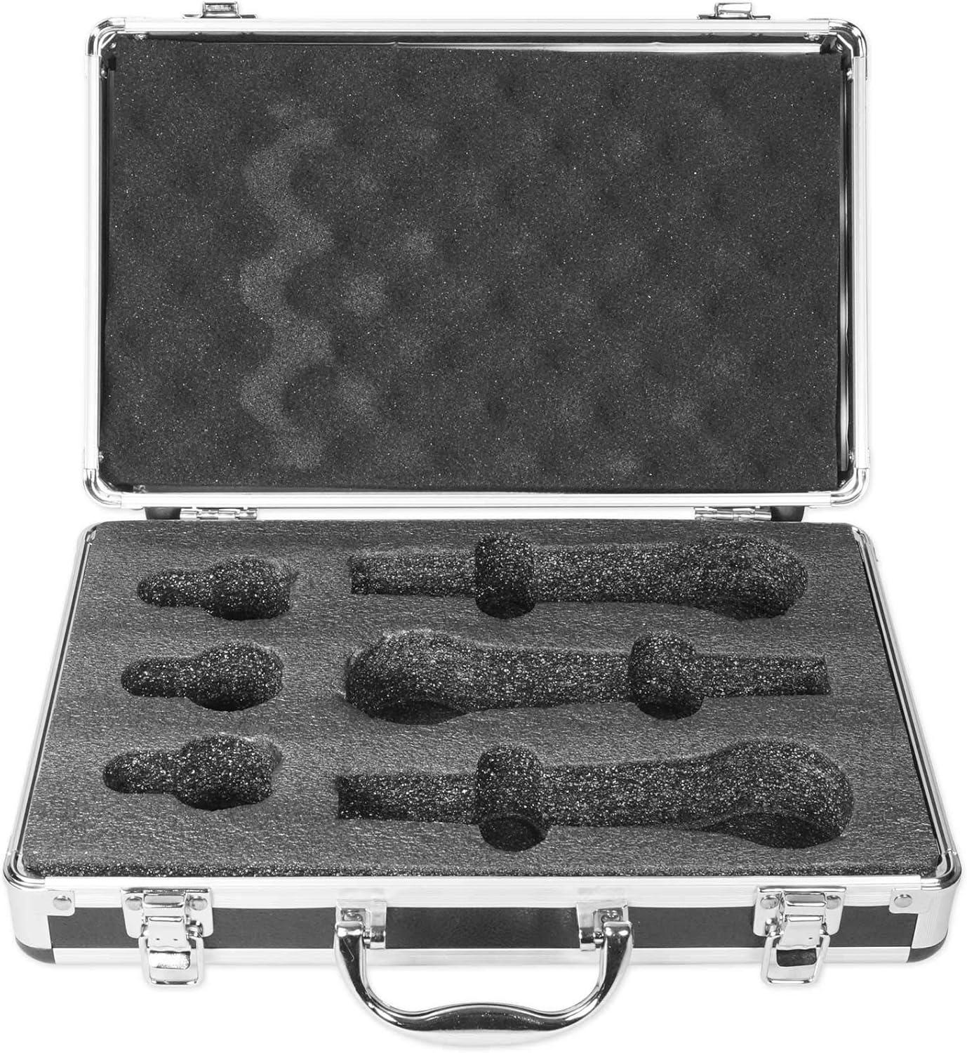 imageRockville RMC3PK Dynamic Microphones 3 Pack UniDirectional Metal Build XLR Clear Sound Low Background Noise Durable Case for Vocals Instruments DJs