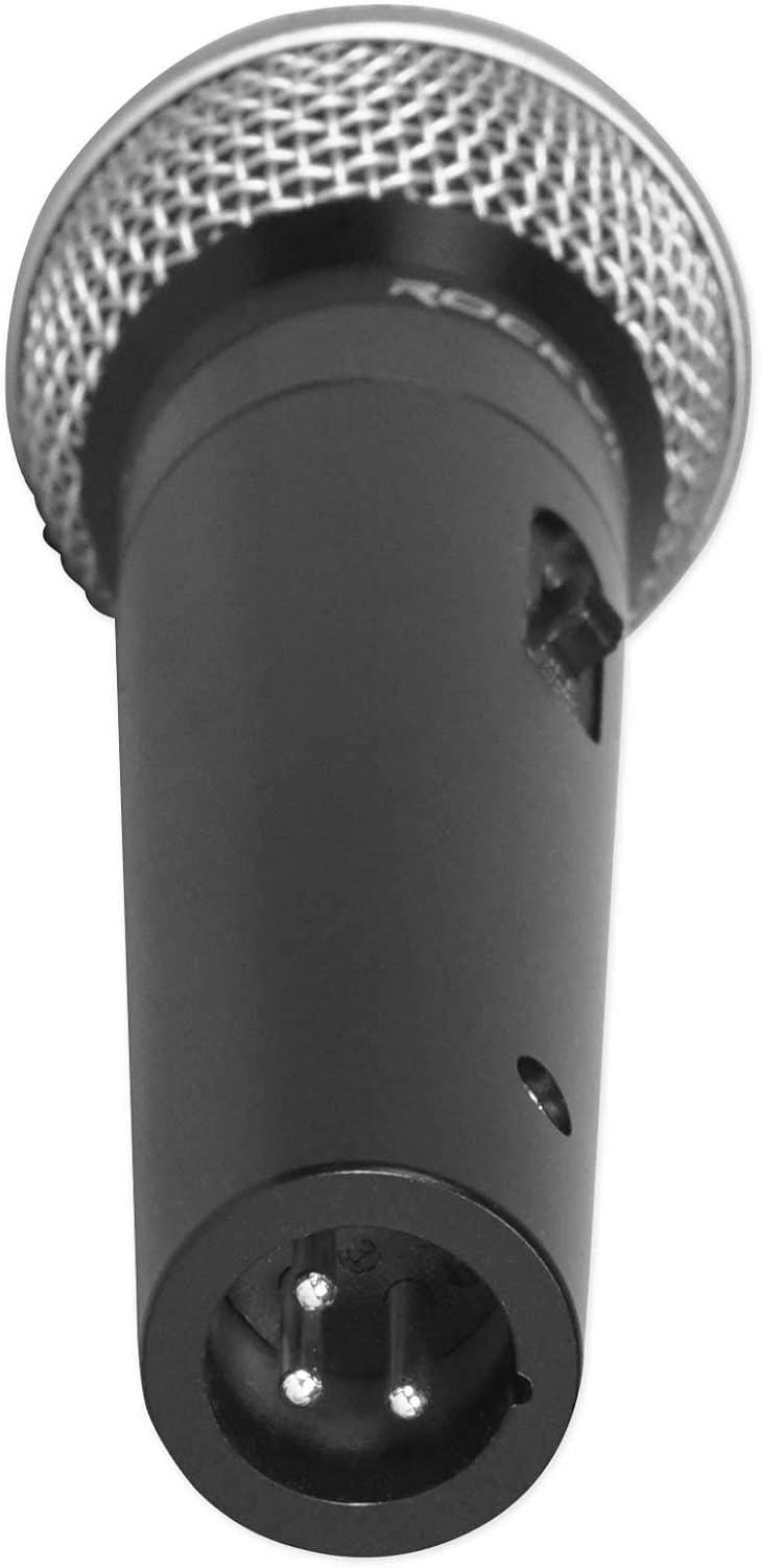 imageRockville RMC3PK Dynamic Microphones 3 Pack UniDirectional Metal Build XLR Clear Sound Low Background Noise Durable Case for Vocals Instruments DJs