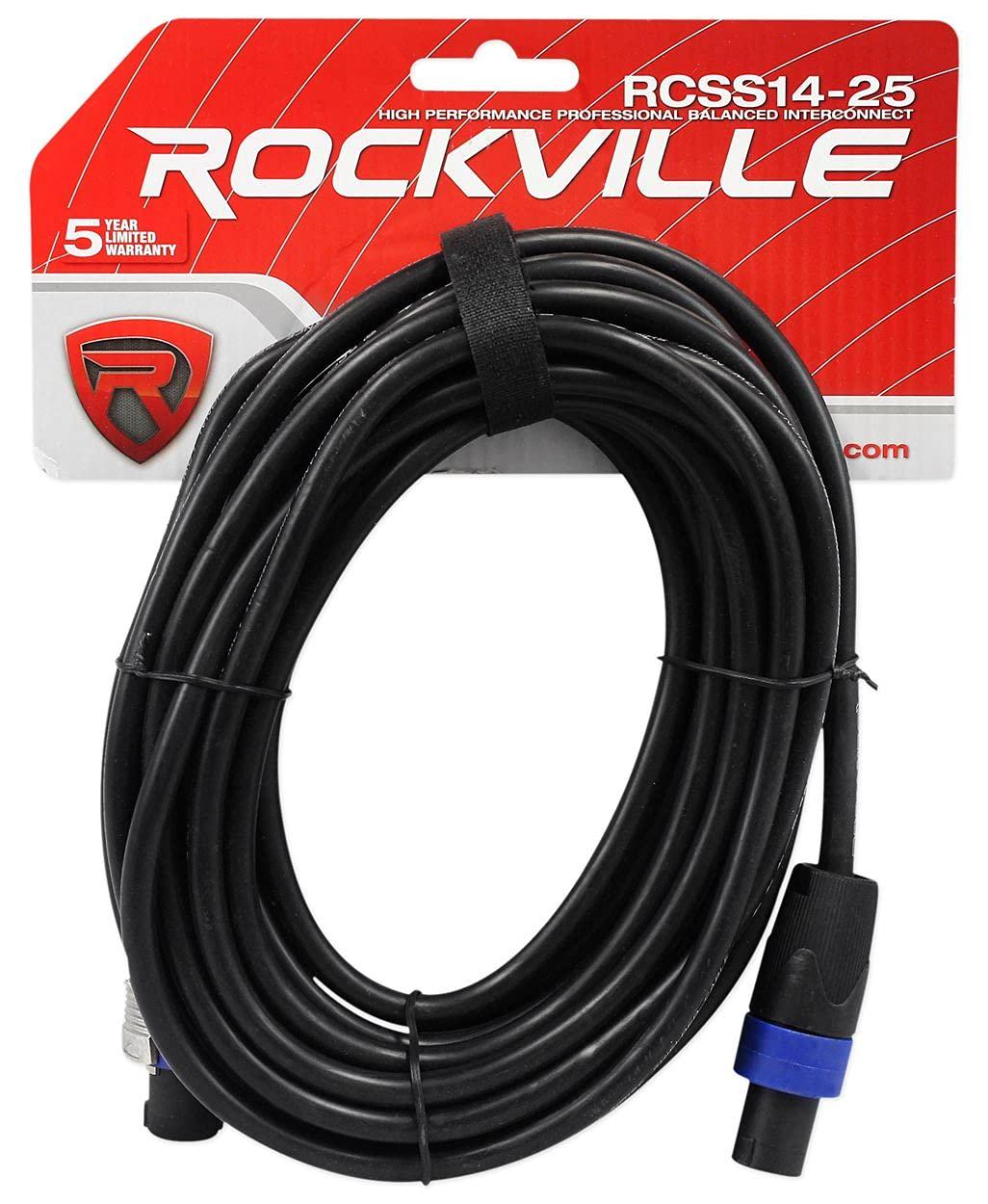 imageRockville RPA14 7000w Peak 2000w RMS 2 Channel Power Amplifier ProDJ AmpCables