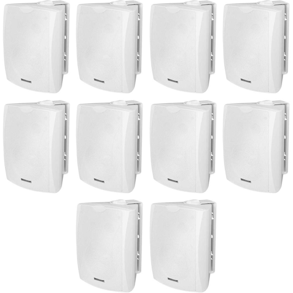 imageRockville 10 WET6W 70V 65quot IPX55 White Commercial IndoorOutdoor Wall Speakers