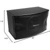 imageRockville Pair KPS10 1200W 3Way 10quot Karaoke Speakers 8 Ohm MDF Enclosure Wall Brackets PTC Protection for Karaoke and Home Audio