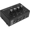 imageRockville RHPA4 4Channel Headphone Amplifier StereoMono Switch Dual 14quot and 35mm Outputs per Channel USB Power for Studio and Podcast Monitoring