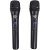imageRockville RWM1203VH Dual Wireless Handheld Microphone System 2 Mics VHF Long Range Clear Sound Digital Display for Karaoke Stage Church Live Events