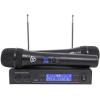 imageRockville RWM1203VH Dual Wireless Handheld Microphone System 2 Mics VHF Long Range Clear Sound Digital Display for Karaoke Stage Church Live Events